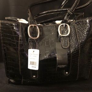 NWT Black Croc tote